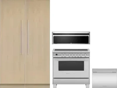 5 Piece Package Includes Refrigerator, Freezer, Range, Hood And Dishwasher